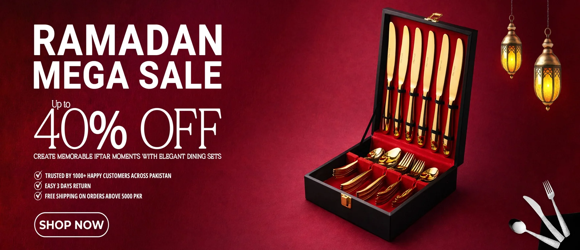 AURA GOLD – 90 Piece Cutlery Set (Serves 12 Persons)