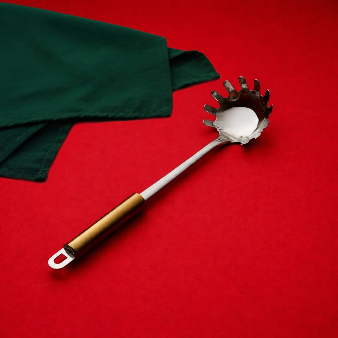 Gold Coated Noodles Serving Spoon Large Size