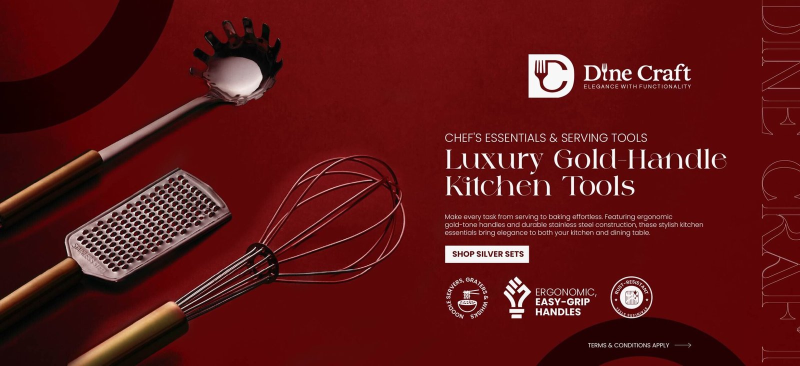 DineCraft Chef Kitchen Tools and Accessories - High Quality Culinary Utensils